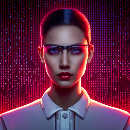 neon lights, futuristic machines, cyborgs, code, data streams, binary, AI singularity, matrix, virtual reality, programming, sci-fi, dystopian, cyberpunk