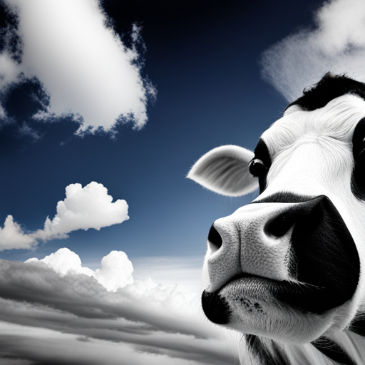 dairy, tab, brand, lactase, cow, black and white, blue sky