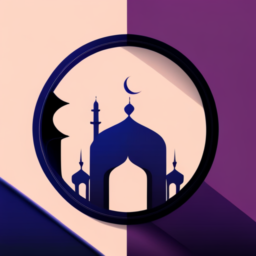 symbolic, masjid, rounded border, border shadow, clock, time, 04:10, caption, 7 minutes walking distance, location