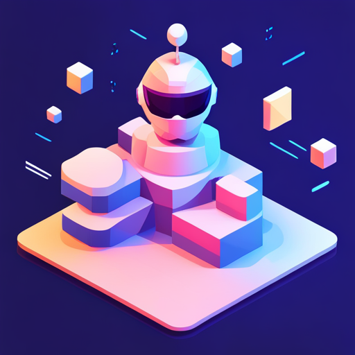 Isometric view, low-poly, plastic material, robot, application, sunglasses, white background