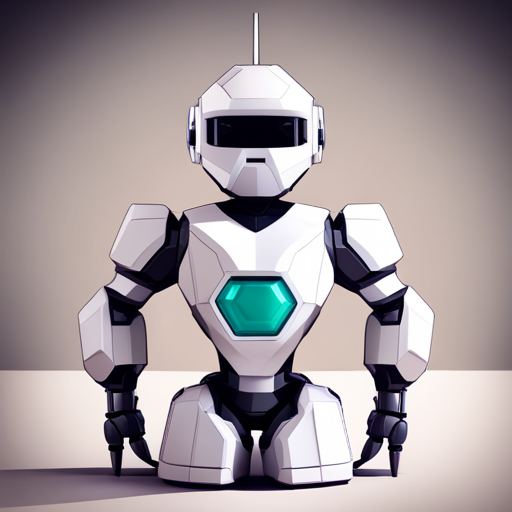 low-poly, front-facing, tiny, cute, robot, white background