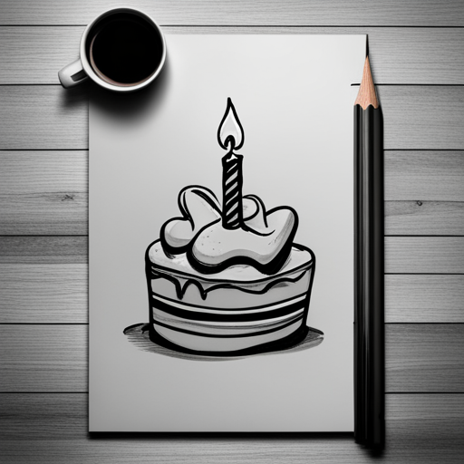 birthday, pencil art, templates