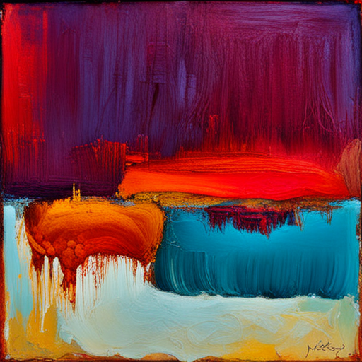 impasto, abstract expressionism, Mark Rothko, vibrant, tactile, texture, brush strokes, layered, mixed media, acrylic, bold colors, rich, gestural, emotional, depth, organic, raw, rough, intense, tactile, irregular, thick, texture, canvas, materials, tactile photographic