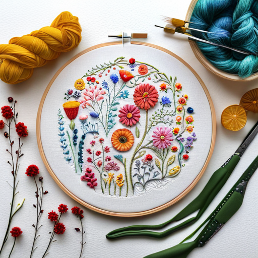 embroidery pattern, wildflower meadow, floral motifs, delicate stitches, intricate detailing, vibrant colors, nature-inspired, handmade, textile art, organic shapes, traditional craft, vintage aesthetic, botanical elements, floral composition, intricate patterns, textile design, artistic embellishments, line-art, embroidery, pattern, wildflower meadow, vibrant colors, intricate details, hand-stitched, floral motifs, texture, needlework, spring blooms, nature-inspired, delicate, thread, stitching techniques, botanical art, meadow grass, artistic interpretation, traditional craft, embroidery hoop, lush foliage, wildflowers, organic shapes, fine craftsmanship