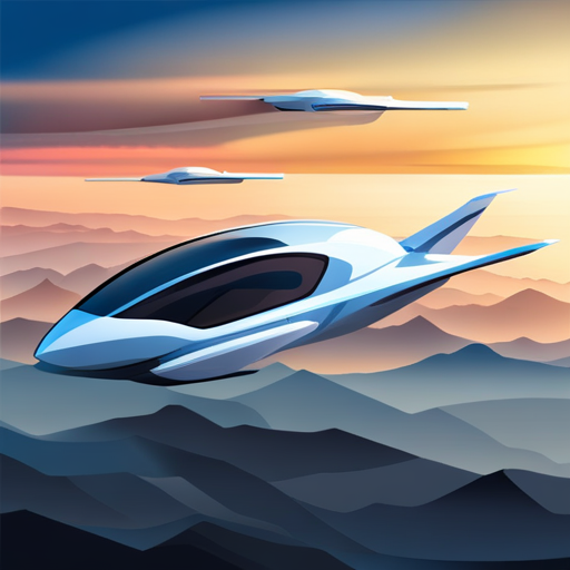 flying car, futuristic, vector