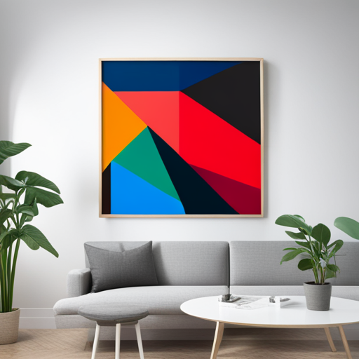 abstract, geometric shapes, vibrant colors, pixelation, minimalism