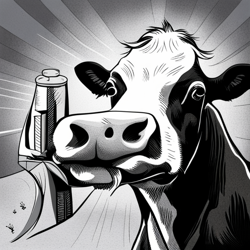 dairy, tab, brand, lactase, cow, black and white, comic, illustration, vintage, speech bubbles