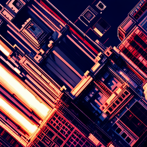 cyberpunk, dystopian, futuristic, urban, cityscape, neon lights, cybernetic, technological, skyscrapers, advanced infrastructure, dark alleys, fluorescent colors, digital art, high-tech, sci-fi, artificial intelligence, city life, industrial aesthetic, urban decay, underground societies, surveillance state, rebellion, city of the future, robotic inhabitants, chaotic energy