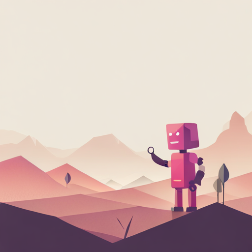 tiny, cute, robot, abstract, symbol, logo, low-poly, white background