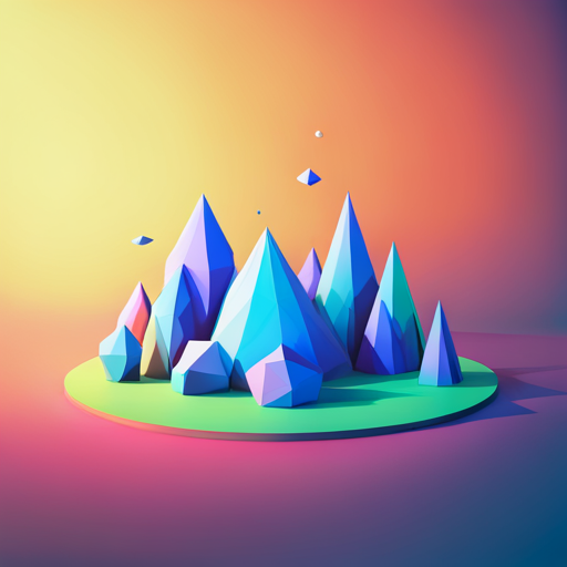 low-poly, geometric shapes, news, journalism, icon, modern design, 3D graphics