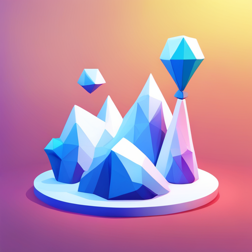 Low poly, news, icon, geometric shapes, white background, simplicity, modernism, minimalism
