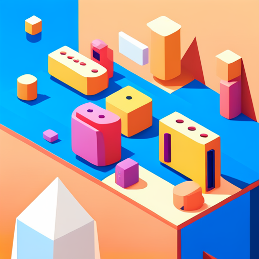 cute bot, geometric shapes, vectors, low-poly, isometric perspective, primary colors, cubic forms, minimalism, animation, 3D modeling, digital medium, playful mood