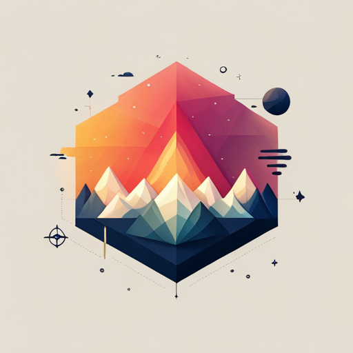 Minimalistic, polygonal shapes with subtle use of compasses and navigation icons. Bold use of geometry and North Star symbolism. Emphasis on simplicity and detail reduction. Inspiration drawn from minimalist artists and low-poly 3D modeling techniques.