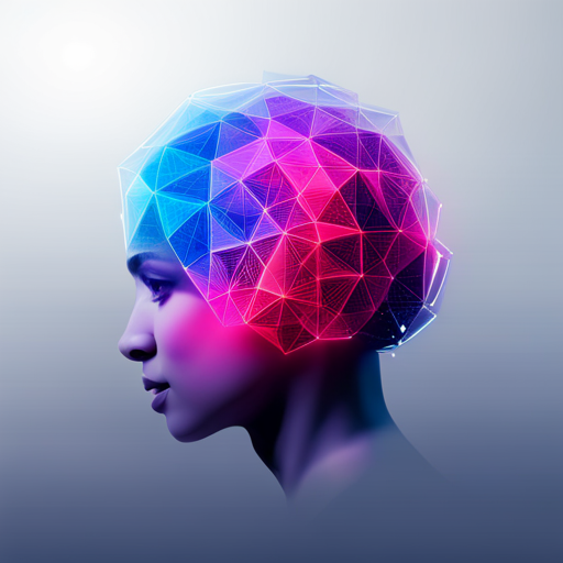 futuristic technology, artificial intelligence, machine learning, algorithmic design, visual recognition, neural networks, big data analytics, branding identity, abstract shapes, geometric patterns, sci-fi, neon lighting
