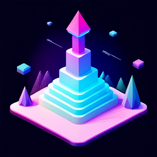 Low-poly, triangular shapes, digital art, neon colors, minimalism, geometry, modern design, simplicity, signal strength, technology, antenna icon