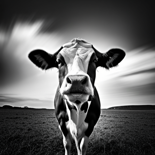 dairy tab, brand lactase, cow, black and white photographic