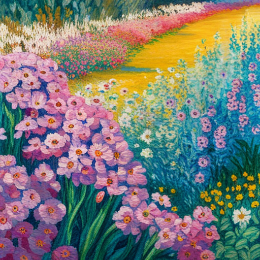 pastel, floral, meadow, embroidery, delicate, soft, impressionism, Monet, nature, bloom, spring, intricate, detailed, texture, impressionistic, vibrant, gentle, brushstrokes, color palette, light and shadows, field, hand-stitched, fabric, needlework, needlepoint, artistic, feminine, elegant, floral pattern, tranquil, peaceful, garden, growth, organic, natural, beauty, artwork, artistic representation, textile art