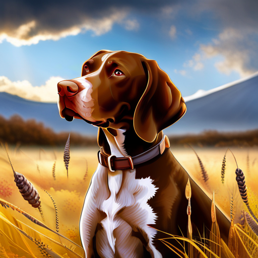 German shorthair pointer, dog breed, hunting dog, animal companion, loyal, intelligent, energetic, athletic, outdoors, nature, wildlife, forest, field, game bird, hunting, gun dog, pointer, German origin, Germany, short hair, wiry coat, muscular, brown and white, sleek physique, elegant, sleek, glossy coat, pointed snout, intelligent eyes, expressive, alert, high energy, active, athletic build, outdoor activities, running, agile, fast, strong, powerful, muscular legs, hunting instincts