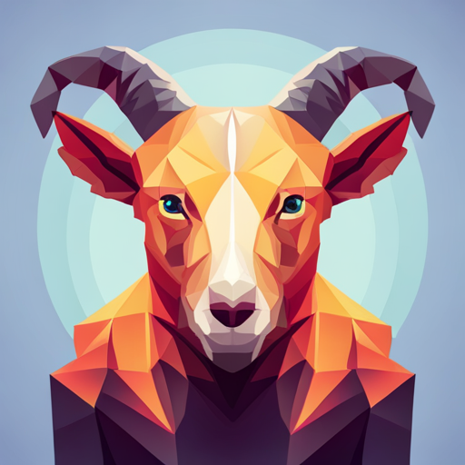 abstract, vector, low-poly, geometry, shapes, digital, robotic, angular, minimalist, small, scale, animal, goat