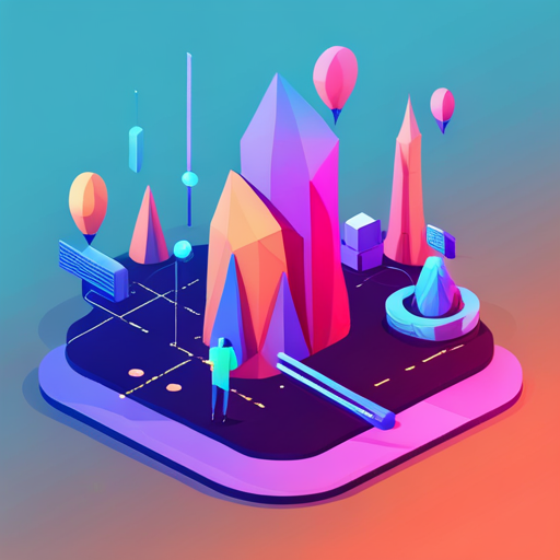 abstract, geometric shapes, bright colors, low-poly, futuristic, technology, artificial intelligence, signal, news, app icon, branding