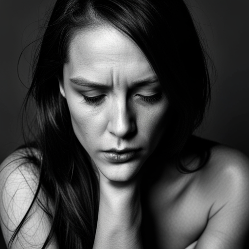 feminine strength, gracefulness, portrait, black and white, soft lighting, emotional expression, beauty, contemporary, delicate features, monochrome, dramatic shadows, timeless elegance, chiaroscuro, Renaissance influence, ethereal mood