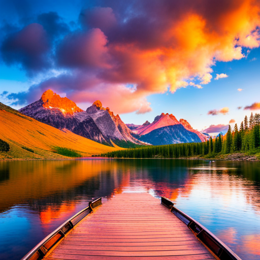 serene landscapes, majestic mountains, crystal clear waters, vibrant foliage, natural beauty, outdoor adventure, peaceful reflections, golden hour lighting, tranquil atmosphere, dramatic compositions, earth tones, scenic vistas, wilderness exploration, peaceful waters, untouched wilderness, nature's wonders, breathtaking horizons