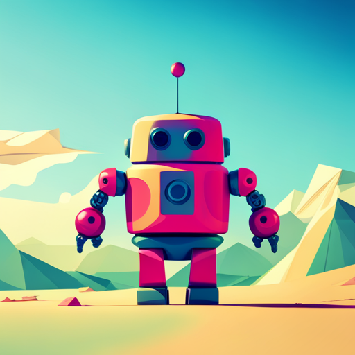 cute robots, low-poly modeling, rubber textures, front-facing, adorable, simplistic design