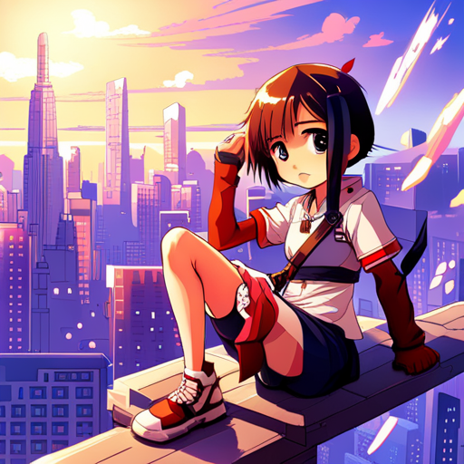 vibrant colors, dynamic movement, Japanese animation, manga, expressive characters, cel shading, fantastical worlds, action-packed scenes, emotional storytelling, whimsical art style, exaggerated features, kawaii aesthetic, magical powers, mecha, chibi characters, shonen, shojo, seinen, josei, otaku culture, cosplay, giant robots, moe, kemonomimi, school settings, supernatural creatures, epic battles, intricate character designs, unique hairstyles, comedic moments, friendship, romance, coming-of-age stories, iconic visual tropes