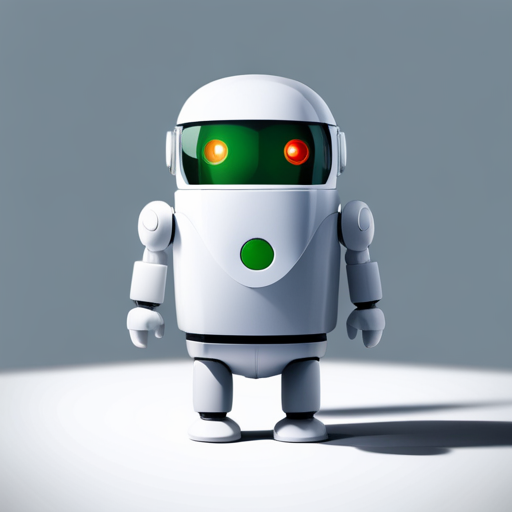 front facing view, robot, cute, tiny, low poly, rubber material, white background