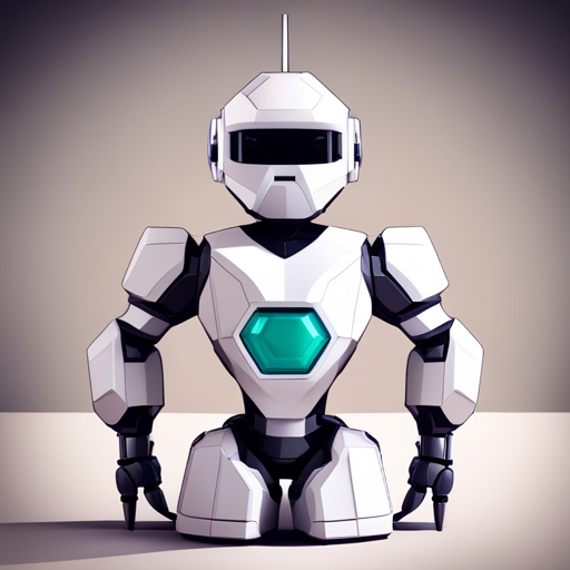 adorable, robot, cute, miniature, geometric shapes, white background