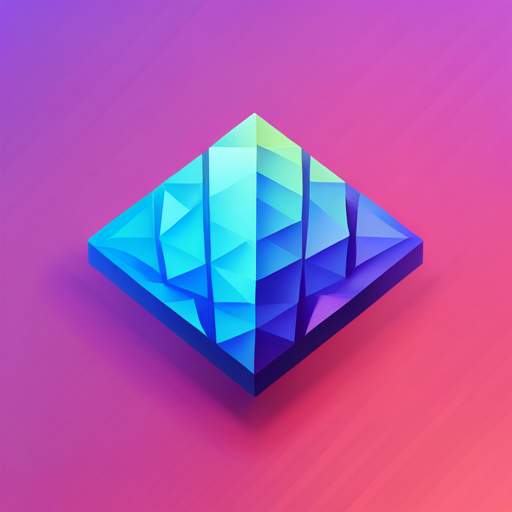 abstract, geometric shapes, minimalist, 3D modeling, vector art, wireframe, simplicity, signal, noise, digital distortion, technology, glitch art, AI, app icon, Dribbble
