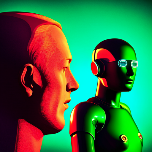 1970's, sci-fi, robot, portrait, studio light, emerald colored background
