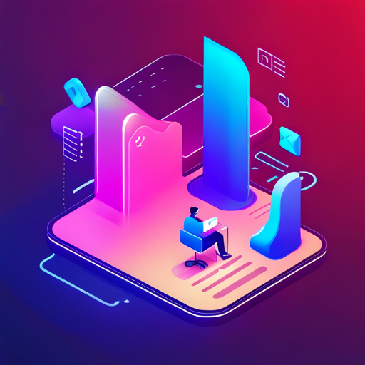 futuristic technology, animated UI, bold typography, minimalism, grid patterns, vibrant colors, glowing effects, elegant design, playful figurative icons, sleek shapes, gradient backgrounds, user experience, modernism