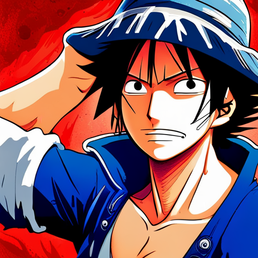 one piece characters, manga, anime, shonen, adventure, action, fantasy, vibrant colors, dynamic composition, exaggerated proportions, iconic character designs, epic battles, pirate theme, naval warfare, devil fruits, rubber powers, straw hat crew, grand line, pirate king, treasure hunt, camaraderie, friendship, dreams, determination