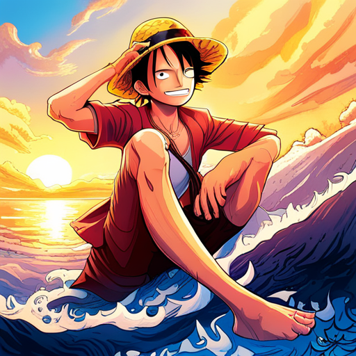 one piece characters, manga, anime, shonen, adventure, action, fantasy, vibrant colors, dynamic composition, exaggerated proportions, iconic character designs, epic battles, pirate theme, naval warfare, devil fruits, rubber powers, straw hat crew, grand line, pirate king, treasure hunt, camaraderie, friendship, dreams, determination