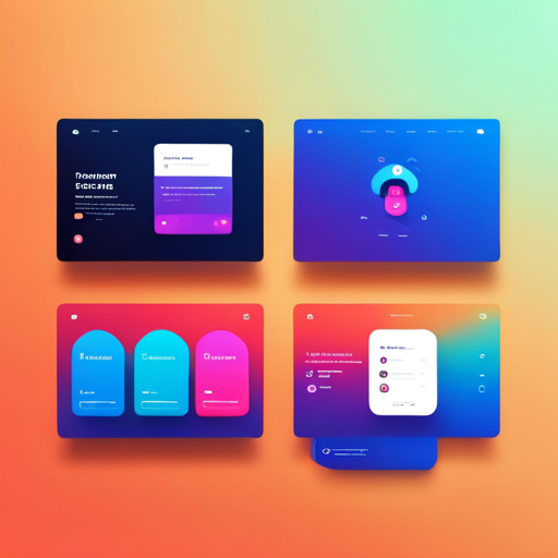 futuristic technology, sleek interface design, playful icons, efficient user flow, bold typography, clean lines, organized grid layout, vibrant colors, gradient backgrounds, negative space, monochrome, sans-serif fonts