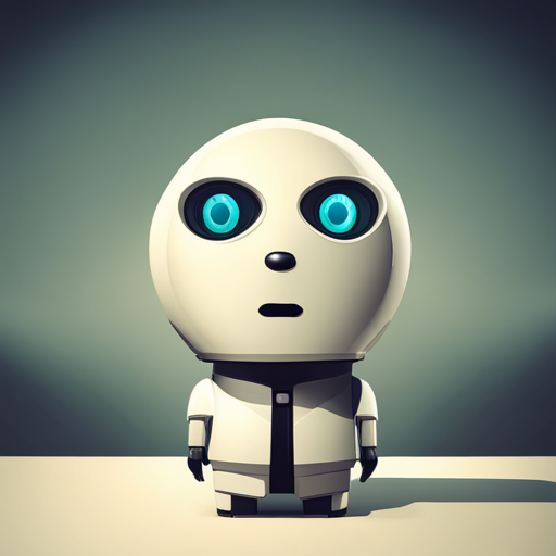 front facing view, robot, cute, tiny, low poly, rubber material, white background