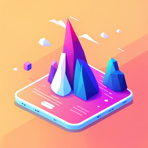 Low polygon, vector illustration, artificial intelligence, signal processing, noise reduction, mobile application icon, Dribbble design
