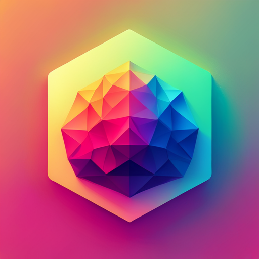 Vector graphics, geometric shapes, low-polygon count, digital signal noise, app icon design, Dribbble-inspired