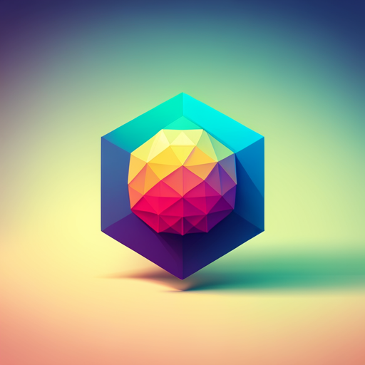 Low poly vector art, digital noise, AI technology, signal processing, logo design, app icon, software, user interface, binary code, geometric shapes, abstract composition, Dribbble