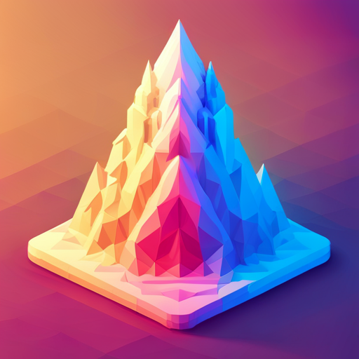 Low poly, vector, AI, signal, noise, app icon, Dribbble