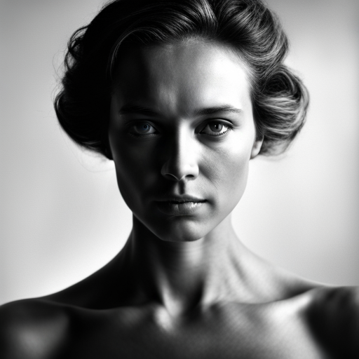 feminine strength, gracefulness, portrait, black and white, soft lighting, emotional expression, beauty, empowerment, contemporary, contrast, delicate features, monochrome, dramatic shadows, timeless elegance, fine art, simplicity, texture, movement, intimate, gender identity, storytelling, narrative, atmospheric, ethereal