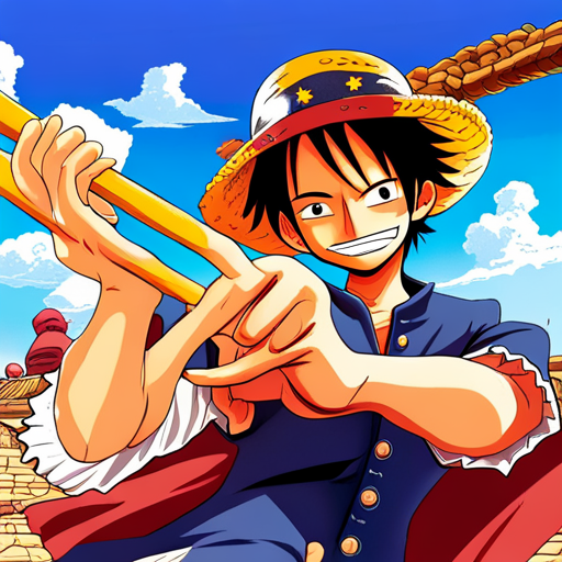 One Piece characters, vibrant colors, dynamic poses, Japanese manga, fantasy adventure, action, pirate crew, Shonen Jump, character designs, exaggerated proportions, expressive faces, iconic outfits, heroic battles, devil fruit powers, epic storylines, world exploration, Straw Hat Pirates, Grand Line, Marineford War, emotional moments, friendship, loyalty, justice, treasure hunt, comedy, supernatural abilities, sea adventure, rubber powers, unique character traits, powerful villains, sea battles