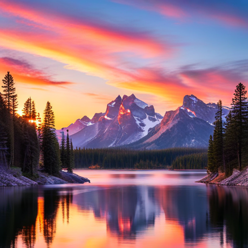 serene landscapes, majestic mountains, crystal clear waters, vibrant foliage, natural beauty, outdoor adventure, peaceful reflections, golden hour lighting, tranquil atmosphere, dramatic compositions, earth tones, scenic vistas, wilderness exploration, peaceful waters, untouched wilderness, nature's wonders, breathtaking horizons
