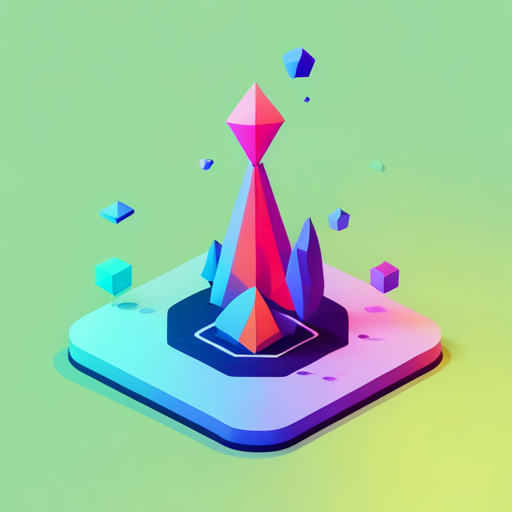 low-poly, news, artificial intelligence, signal, app icon, dribbble